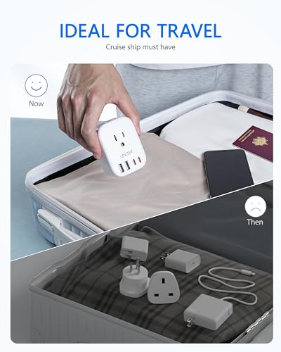 LENCENT South Africa Plug Adapter, Type M Adapter for South Africa - style: Type M-17.5W-South Africa