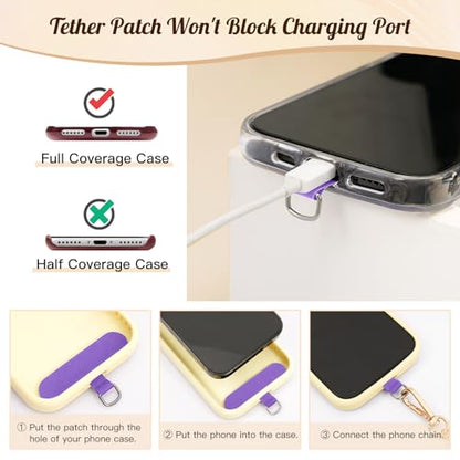 TiMOVO Phone Lanyard Metal Chain Crossbody, Dark Purple - color: Dark Purple, size: Standard