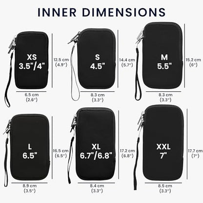 kwmobile Universal Phone Pouch Size XL - 6.7/6.8" - Neoprene Smartphone Pouch with Zip - Water-Repellent Mobile Phone Case - Sleeve in Metallic Rose Gold - color: metallic rose gold, size: XL - 6.7/6.8"