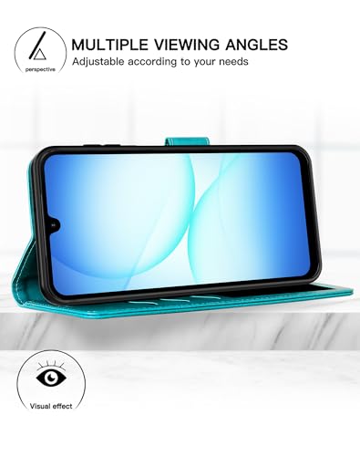 Feitenn for Samsung Galaxy A17 5G (6.7") Case Wallet 2026 with 4 Card Holders Kickstand, PU Flip Leather Magnetic Closure Folio Shockproof Protective Cover, Blue - color: Blue, size: Samsung Galaxy A17 5G