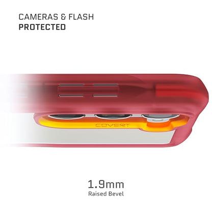 Ghostek Covert Galaxy S23 Clear Phone Case with Military Grade Shockproof Protection, Non-Slip Grip, Protective Silicone Cover Designed for 2023 Samsung Galaxy S23 (6.1") (Red) - color: Red [Limited], size: Galaxy S23