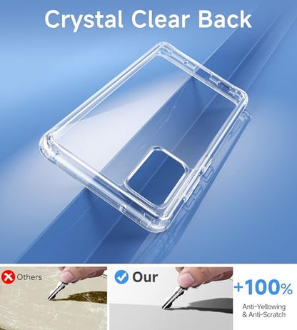 USLAI Case for Samsung Galaxy S20 FE 5G, Anti-Yellowing, Crystal Clear Back, Shockproof & Military‑Grade Drop Protection - Transparent - color: Clear, size: Galaxy S20 FE