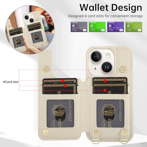 for iPhone 11 Wallet Case with Card Holder Slots and Strap, RFID Blocking Magnetic Flip Folio Cover, Crossbody Purse Protection Case with Kickstand,Beige Diamond - color: Beige Diamond, size: iPhone 11(6.1")