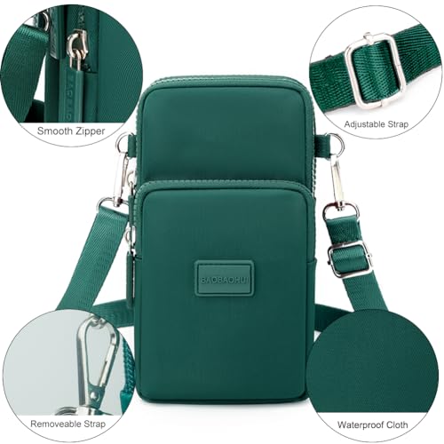 JANKS Small Crossbody Bags for Women Mini Cell Phone Purses Handbag Shoulder Bag - color: E-green