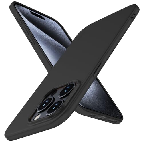 X-level for iPhone 15 Pro Case Slim Fit Ultra-Thin [Guardian Series] Soft TPU Matte Finish Coating Phone Cases Lightweight Anti-Scratch Back Cover Grip for iPhone 15 Pro 6.1" -Black - color: Black, size: iPhone 15 Pro