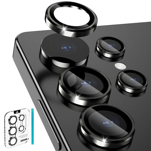 imluckies for Samsung Galaxy S25 Ultra Camera Lens Protector, AR+AF Tempered Glass & 9H Anti-Scratch Metal Individual Lens Cover, HD Clear Camera Protection for S25Ultra, Titanium Black - color: Black