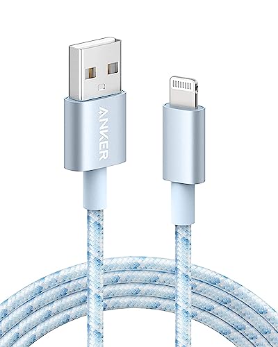 Anker USB A to Lightning Cable, MFi-Certified (1-Pack, 6 ft, Blue) - color: Blue, size: 6 feet