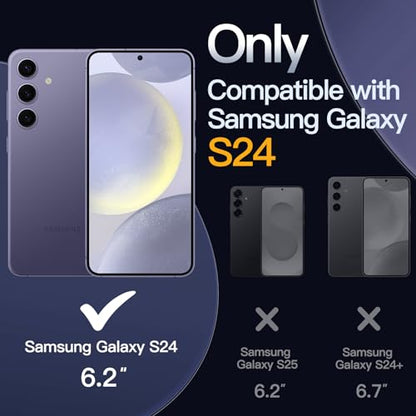 JETech Case for Samsung Galaxy S24 5G, Non-Yellowing Shockproof Bumper Protective Phone Cover, Anti-Scratch Hard PC Back (Cobalt Violet) - color: Cobalt Violet, size: Galaxy S24