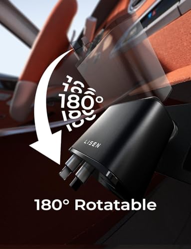 LISEN Retractable Car Charger 4 in 1 for Cars, 84W Retractable USB C, Black - color: Black, size: 31.5 Inch