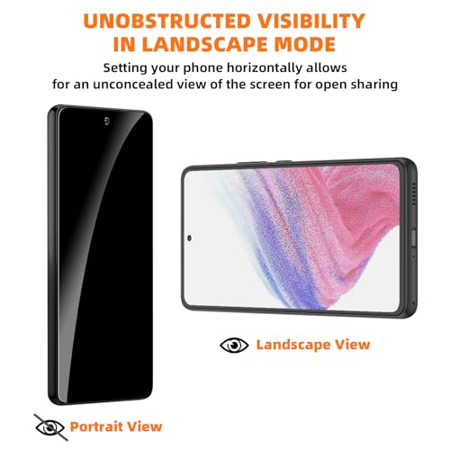 3 Pack Privacy Screen Protector for Samsung Galaxy A53 5G /A52 / A52 5G / A52s 5G /A51 / A51 5G / A51 5G UW, 9H Hardness Anti-Spy Tempered Glass, Bubble Free, Case Friendly - size: [Privacy] Galaxy A53 (3 Pack)