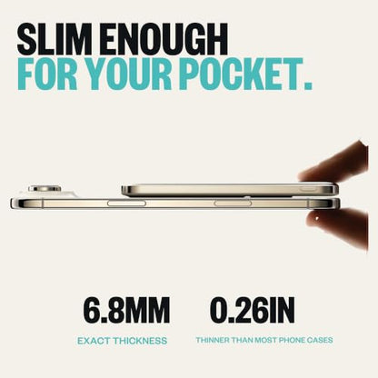 BMX Air Semi-Solid Power Bank, 5000mAh Qi2 (Silver) | World's thinnest semi-solid 5000mAh at 6.8mm; semi-solid-state safety; MagSafe-compatible 15W Qi2; 20W USB-C; titanium shell - color: Silver