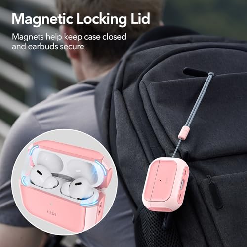 ESR for AirPods Pro 2 Case, Compatible with MagSafe, Pink - color: Pink, size: AirPods Pro 2&1 Case
