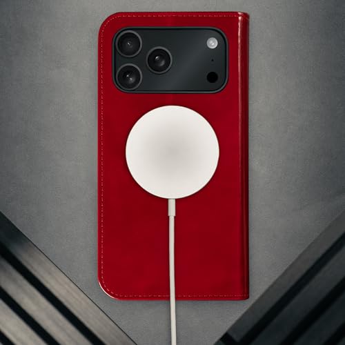 TORRO Leather Case Compatible with iPhone 17 Pro Max 6.9" 2025 - Premium Leather Wallet Flip Case with Kickstand and Card Slots (Compatible with Official MagSafe Chargers) - Red - color: Red, size: iPhone 17 Pro Max