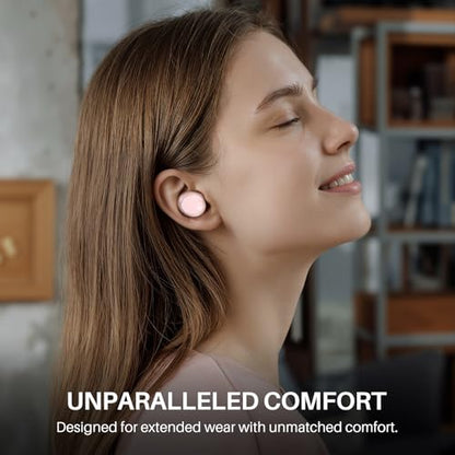 TOZO T6 Wireless Earbuds Bluetooth 5.3 Stereo Sound in Ear Headphones - color: Pink