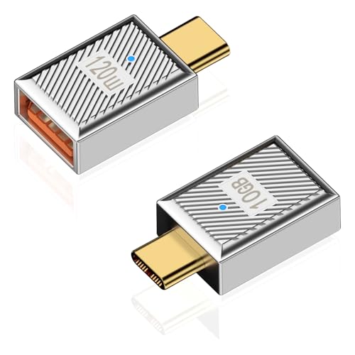 Duttek USB C to USB Adapter, 10Gbps, 120W/6A, Compatible with MacBook Pro/Air, iPad, Steam Deck, Switch, Oculus Quest, VR, Gaming Consoles, PCs, Laptops, Tablets, Smartphones - style: C Male to A Female Adapter