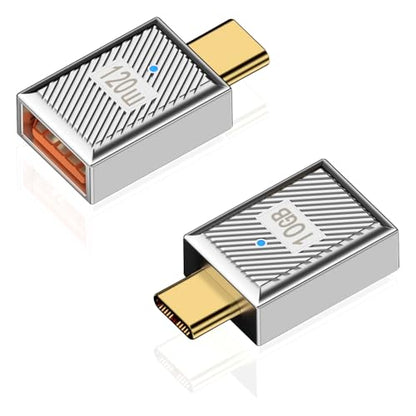 Duttek USB C to USB Adapter, 10Gbps, 120W/6A, Compatible with MacBook Pro/Air, iPad, Steam Deck, Switch, Oculus Quest, VR, Gaming Consoles, PCs, Laptops, Tablets, Smartphones - style: C Male to A Female Adapter