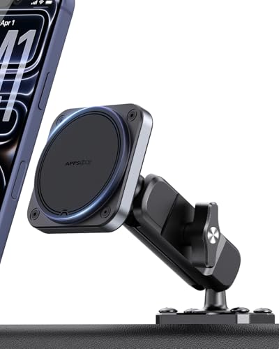 APPS2Car Alloy Magnetic Phone Mount for Boat/Truck/Car/Wall, Drill Base