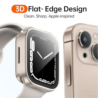 2-Pack Waterproof Case for 41mm Apple Watch Series 9/8/7 - color: Starlight/Clear, size: 41mm (Series 9/8/7)