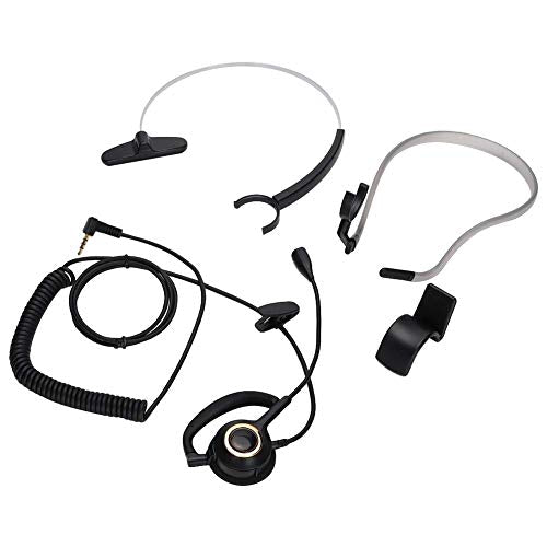 Headset with Mic Noise Cancelling, 3.5mm Single Plug, Support Rear Mounted, Ear Hook and Head Mounted, Computer Headset for Business Skype UC Webinar Call Center Office - Mono Headphone