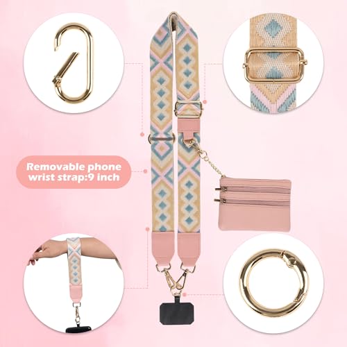 Clip and Go Phone Strap with Zippered Pouch,Phone Strap with Cellphone Chain Accessories - color: Blue