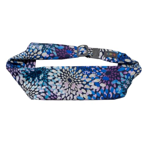 BANDI Running Belt for Women & Men – USA Made No-Bounce Adjustable Waist Pack & Secure Fanny Pack – Fits All Phones, Gels & Essentials – Zipper-Free, Medical Device Friendly - color: Kiku