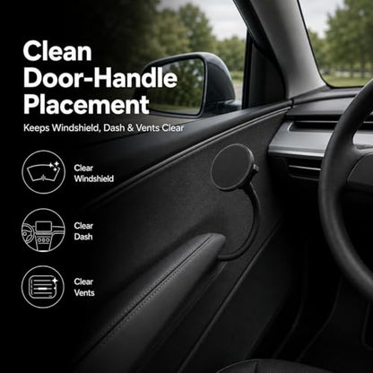 Magnetic Phone Mount Compatible with MagSafe, Designed for Model 3 Y Black