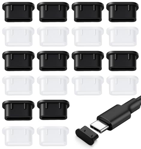20 Pcs USB C Dust Plug, Silicone Anti-Dust Covers for Type-C Charging Ports