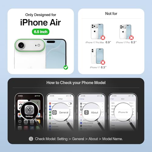 SkyEagle Compatible with MagSafe iPhone 17 Air Case Wallet,Carbon Black | Magnetic Clasp,RFID Blocking,PU Leather,Flip Folio Shockproof Phone Cover,with Credit Card Slots & Kickstand for Men & Women - color: Carbon Black, size: iPhone 17 Air - 6.5"