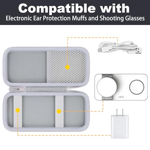 Hard Travel Case for UEQ/VBA/KEEPRO 3 in 1 Wireless Charging Station - color: White Case