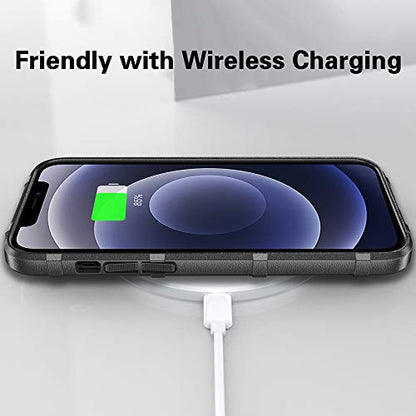 Rugged Shield TPU Thick Solid Armor Tactical Protective Case Compatible with iPhone 12 Mini (5.4 inches) - Dark Black - color: Dark Black, size: iPhone 12 mini