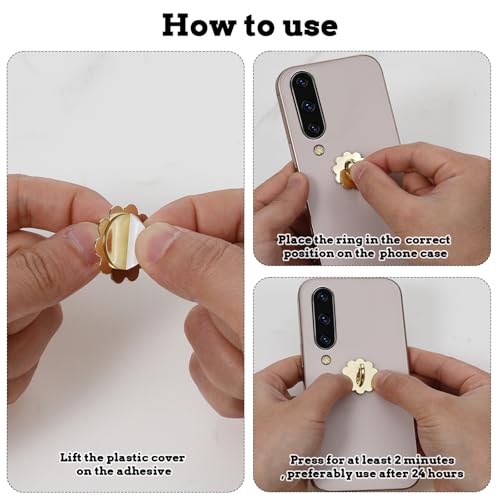 16PCS Metal Phone Ring Holder Heart Finger Ring Stand Adhesive Sunflower Star Shaped Various Styles Smartphone Grip Moon Charm Hook Smartphones Grip Loop Accessories for Mobile Case Pad Tablet
