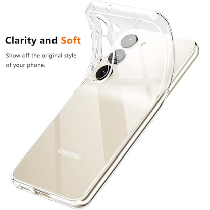 TENOC Phone Case for Samsung Galaxy A14 4G/5G, Clear Case Shockproof Protective Bumper Slim Cover - color: Clear, size: A14