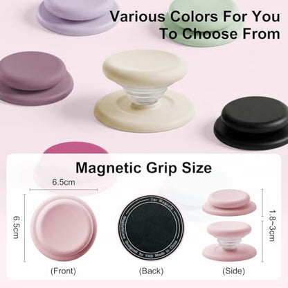 MOROCK Grip for Kindle with Kickstand and Magnetic Stand, Soft Silicone Magnetic Finger Grip for Kindle, iPhone and Smartphone, Cute Magnetic eReaders Holder, Pink - color: Pink