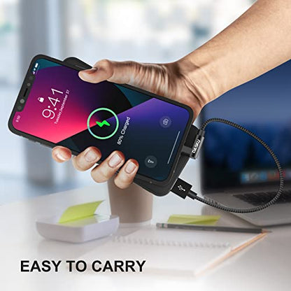Short iPhone Charger [MFi Certified] 90 Degree Lightning Cable 1FT, 2 Pack - color: Black, size: 1FT, style: USB-A