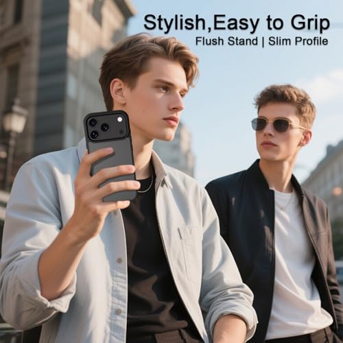 for iPhone 17 pro max Case Translucent Matte Phone Cover, [10 FT Military Grade Drop Protection] Slim Durable Shockproof Protective Bumper (Black, iPhone 17 pro max) - color: Black, size: iPhone 17 Pro Max