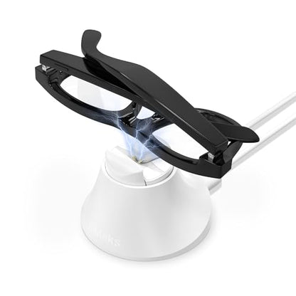 Charging Station Compatible with Ray-Ban Meta Wayfarer/Gen 2 and Skyler/Gen 2 Accessories, Magnetic Charger Dock Stand with Fast Charging & LED Indicator for Smart Glasses & Glasses Case - size: White