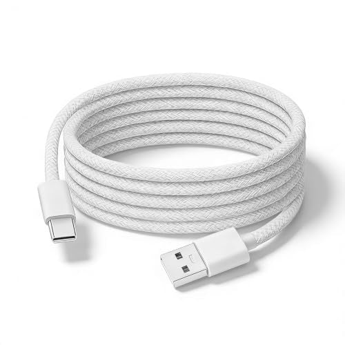 Car CarPlay USB A to USB C Woven Cable for iPhone 17 Air 16 15 Pro Max-6 Ft - color: White, size: 6.6 Feet, style: Braided-Cable