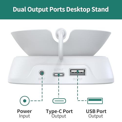 HomeMount Stand for Spot, iPhone & Earbuds with USB Ports, White - color: White