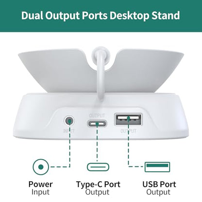 HomeMount Stand for Spot, iPhone & Earbuds with USB Ports, White - color: White