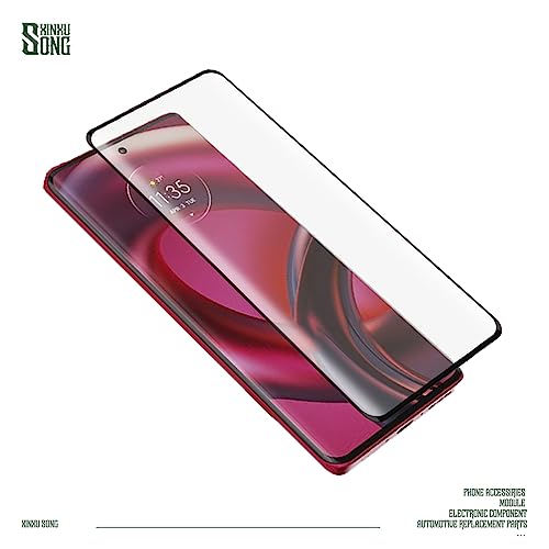 2Pcs Screen Protector for MOTO EDGE 30 FUSION,3D Curved Full Coverage Anti-Scratch 9H Hardness For MOTO EDGE 30 FUSION 6.6" 3D Curved Edges Tempered glass Protector Film