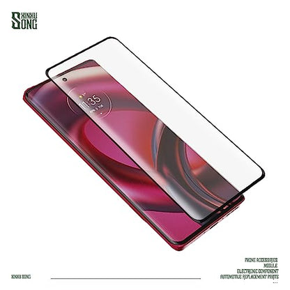 2Pcs Screen Protector for MOTO EDGE 30 FUSION,3D Curved Full Coverage Anti-Scratch 9H Hardness For MOTO EDGE 30 FUSION 6.6" 3D Curved Edges Tempered glass Protector Film