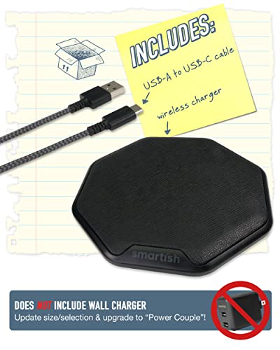Smartish Fast Wireless Charger - Charge Island - Qi-Certified 15W Universal Charging Pad [Textured & Non-Slip] for iPhone, Samsung Galaxy, AirPods Pro, Qi-Enabled Devices - Black Tie Affair - color: Black Tie Affair, size: CHARGE ISLAND