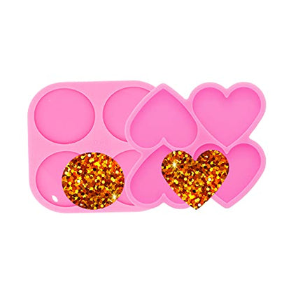 Super Glossy Resin Mold Phone Grip Epoxy Molds, Silicone Molds for Badge Reel DIY Telephone Stands Design (YMDY0533+DY1125) - color: YMDY0533+DY1125
