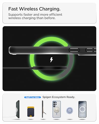 Spigen for Galaxy S26 Case, Ultra Hybrid MagFit [Anti-Yellowing] [Compatible with MagSafe] [Fast Wireless Charging] - Matte Black - color: Matte Black, size: Galaxy S26