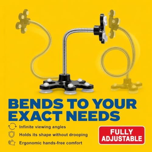 Hitt Brands Flexible Gooseneck Phone Holder – Adjustable Clamp Mount for Desk, Bed, or Wheelchair | Universal Clip-On Cell Phone Stand for Video Recording, Streaming & Hands-Free Use