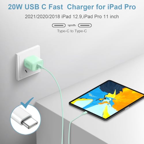 iPhone 17 16 15 Charger Fast Charging 3 Pack USB C Charger Block - color: Green, size: 6FT