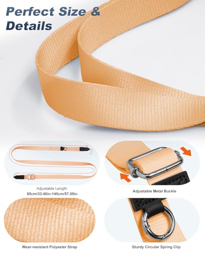 TiMOVO Phone Lanyard Crossbody for iPhone 17 Series Case, Adjustable Anti-Theft Phone Strap with Quick Release Buckle - color: Orange