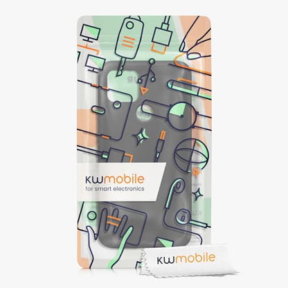 kwmobile Case Compatible with Google Pixel 5 Case - Slim Protective TPU Silicone Phone Cover - Black Matte