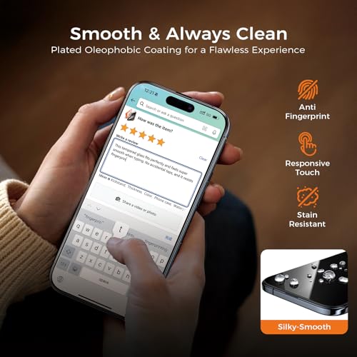 NeverBreak 9H+ Hardness for iPhone Air Screen Protector 12FT Military Grade Protection (Scratch, Shatter, Drop Resistance) Tempered Glass Full Edge Coverage 6.5" 2025, 2 Pack with De-Bubble Card - size: iPhone Air