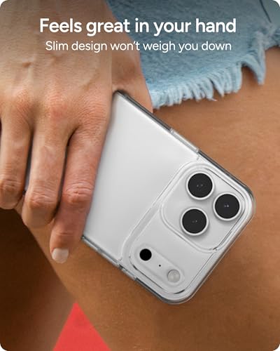 ZAGG Crystal Palace Lite Case for iPhone 17 - Clear, Drop Protection (10ft/3m), Ultra-Slim & Lightweight, Sleek & Minimalistic Phone Case with Transparent Design, Anti-Yellowing Technology - size: iPhone 17, style: Without Magsafe